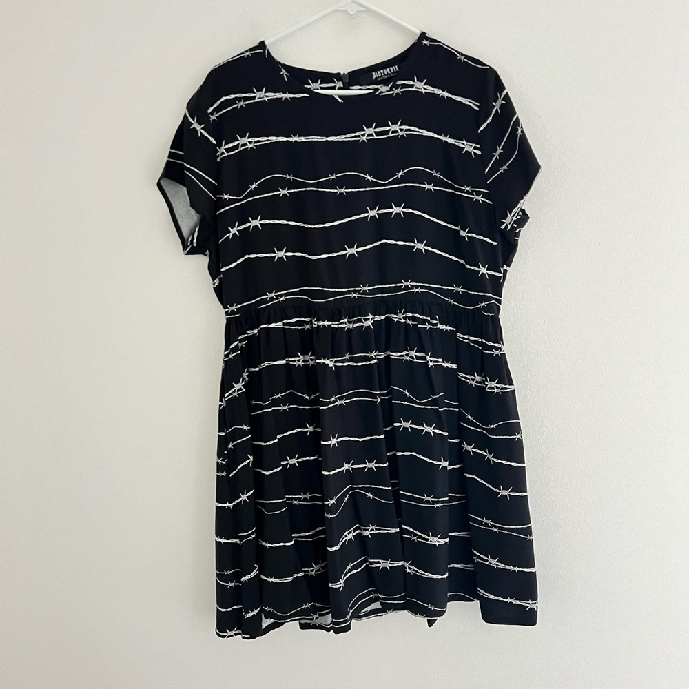 Disturbia Barbed Skater Mini Babydoll Dress 12